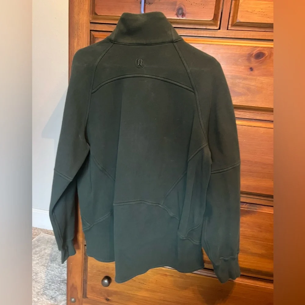 lululemon Scuba Funnel-Neck Green Half-Zip Sweatshirt - Picture 2 of 3